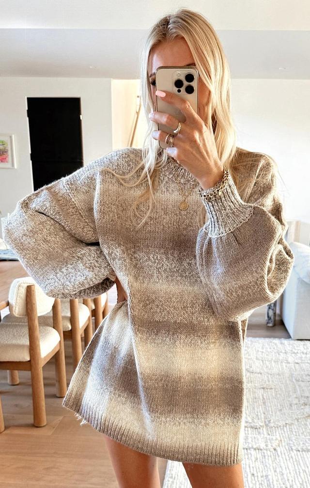 Timothy Tunic Sweater ~ Neutral Space Dye Knit Product Image