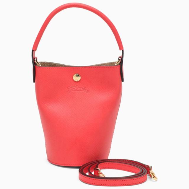 LONGCHAMP Xs Épure Leather Bucket Bag In Red Product Image