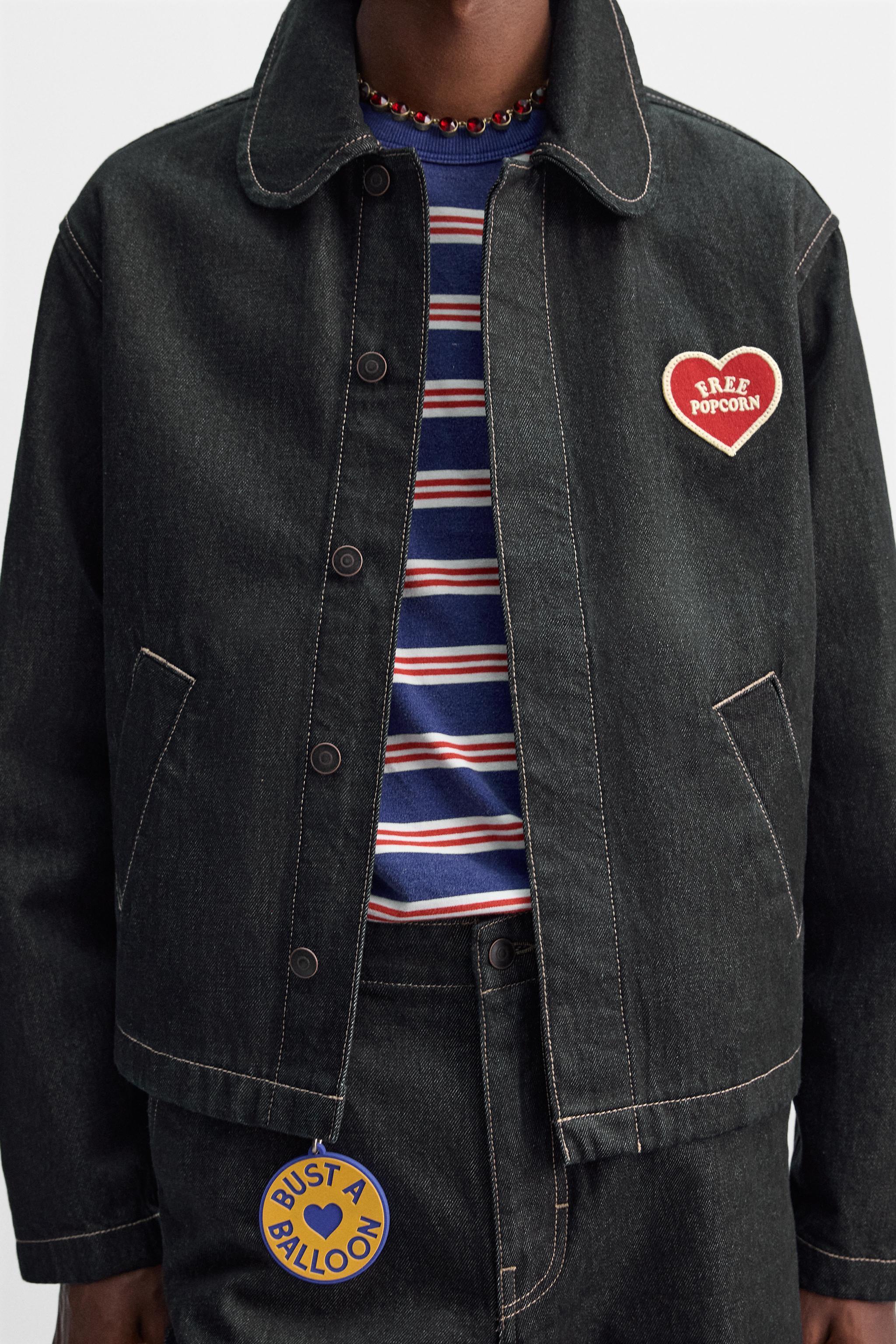 CROPPED FIT DENIM JACKET X HARRY LAMBERT Product Image