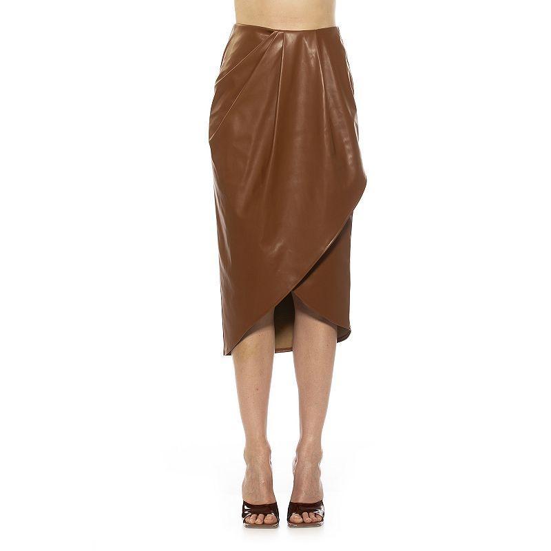 Womens ALEXIA ADMOR Kai Draped Midi Length Skirt Product Image