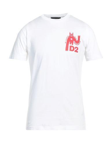 DSQUARED2 Man T-shirt White Size L Cotton Product Image