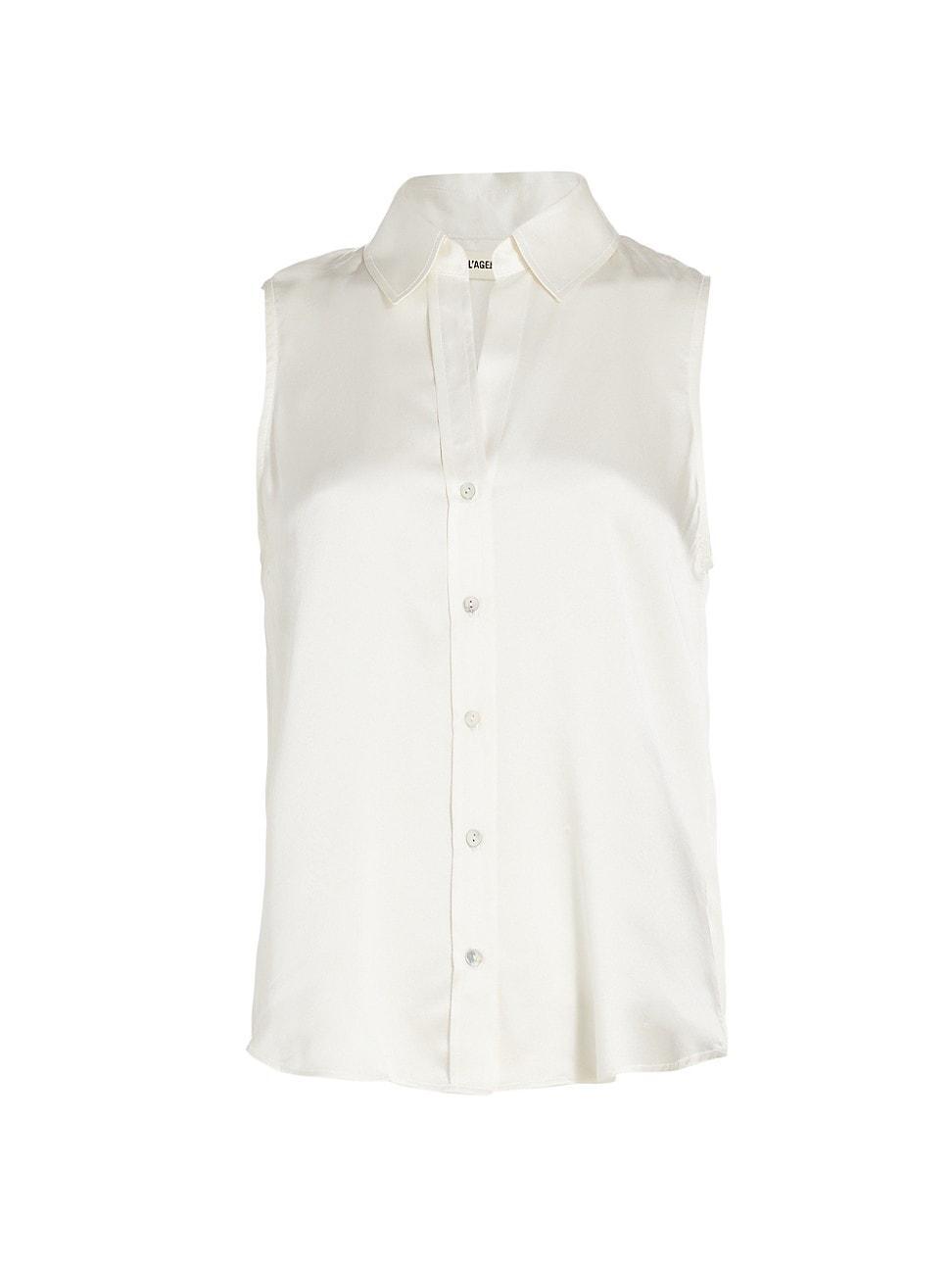 Womens Emmy Sleeveless Silk Blouse Product Image