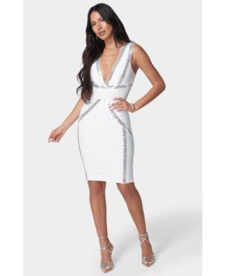 Women's Bandage Metallic Midi Dress Product Image