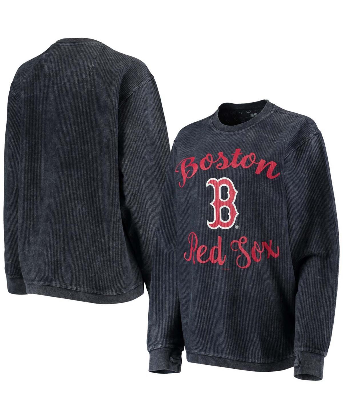 Womens G-III 4Her by Carl Banks Navy Boston Red Sox Script Comfy Cord Pullover Sweatshirt RSX Blue Product Image