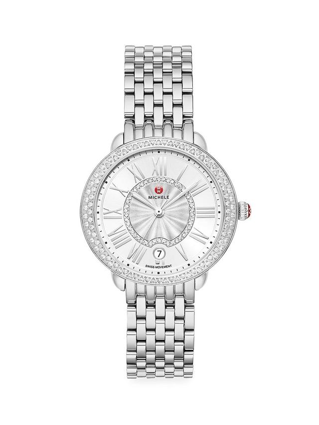 Womens Serin Mid Stainless Steel Diamond Bracelet Watch Product Image