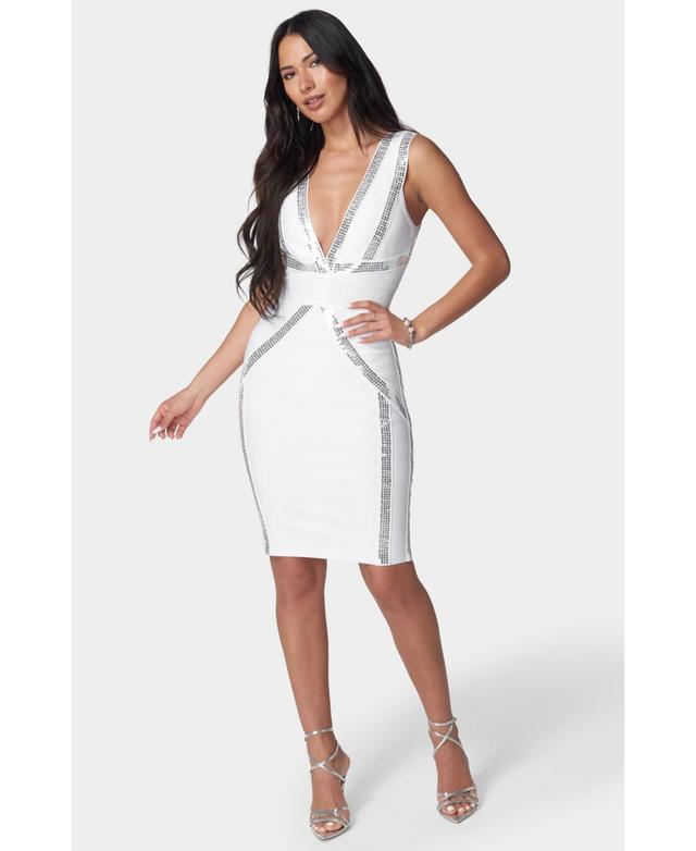 Women's Bandage Metallic Midi Dress Product Image