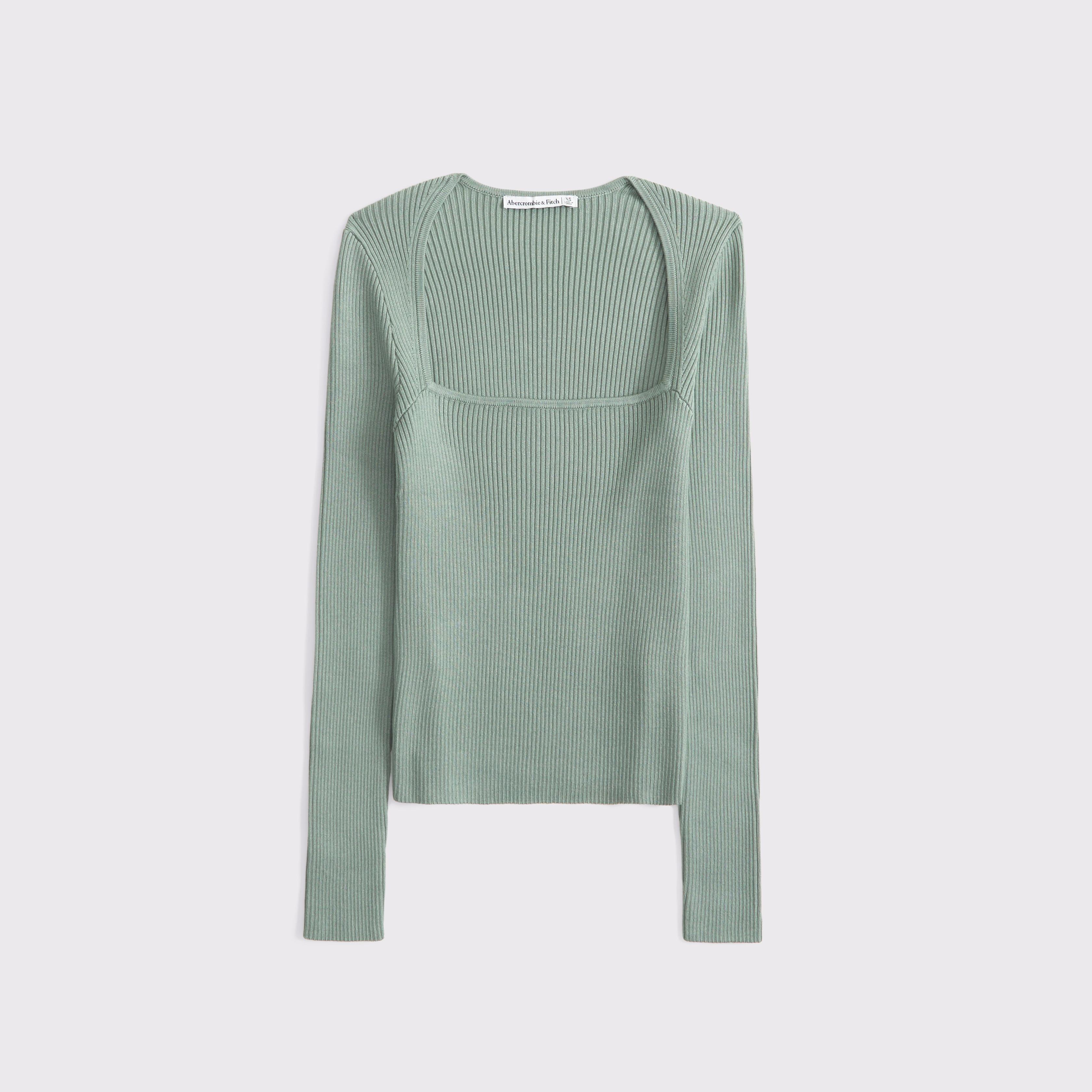 The A&F Ava Long-Sleeve Sweater Top Product Image