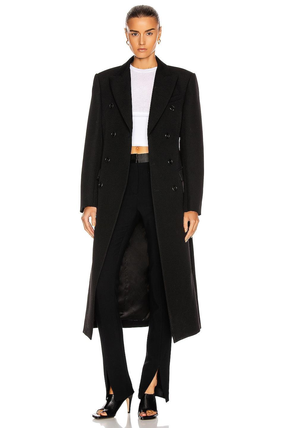 WARDROBE.NYC Double Breasted Coat Black. (also in L, M, XXS). Product Image