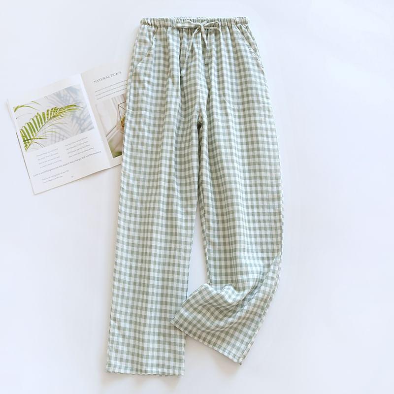 Couple Matching Plaid Pajama Pants (Various Designs) Product Image