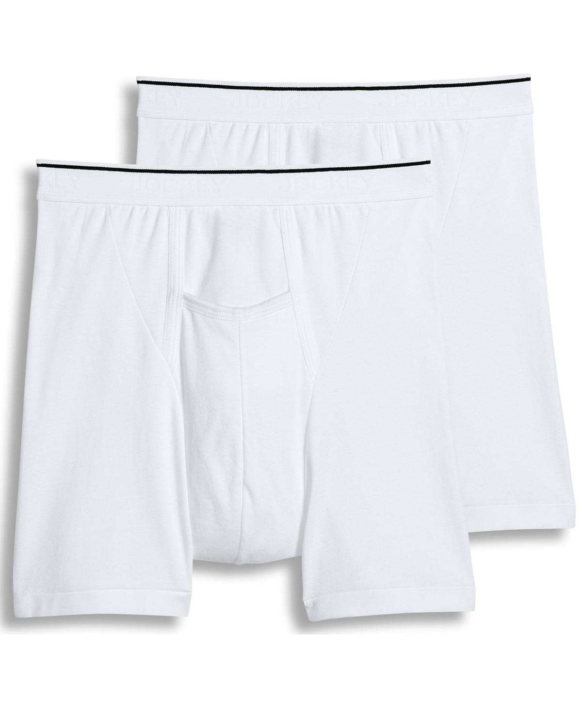 Jockey Men's Pouch 5" Boxer Brief - 2 Pack M White Product Image