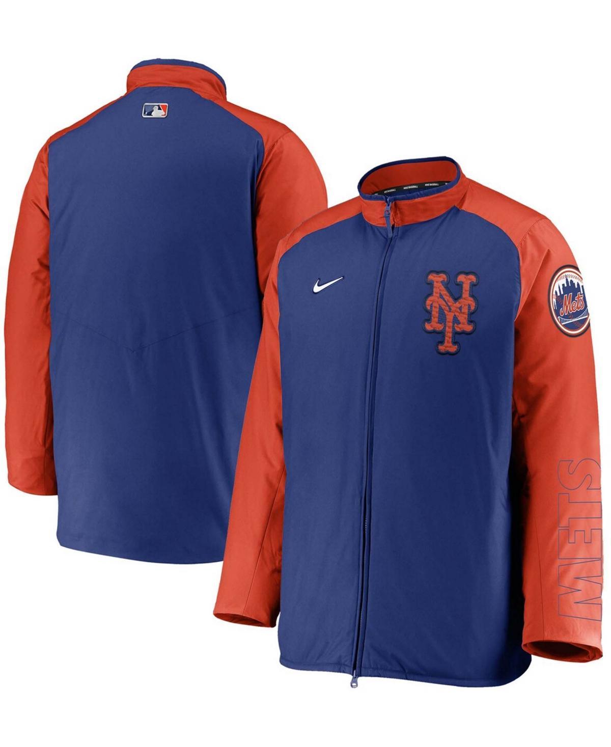 NIKE Men's Royal, Orange New York Mets Authentic Collection Dugout Full-zip Jacket In Royal,orange Product Image