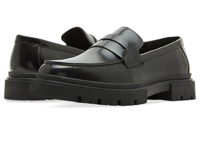 Steve Madden Mens Zephyr Leather Lug Penny Loafers Product Image