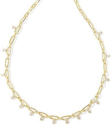 Kendra Scott Murphy Crystal Chain Necklace - Silver White CZ Product Image