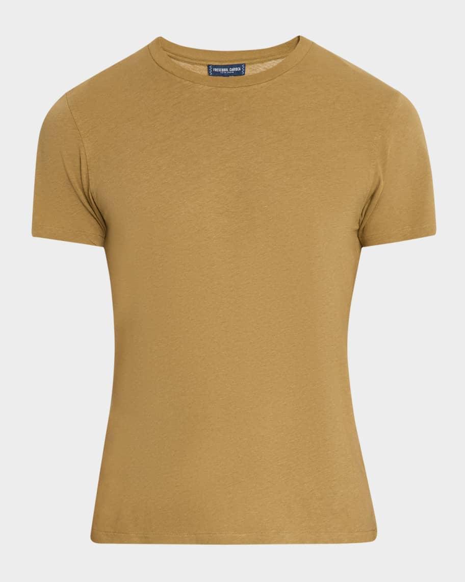 Men's Lucio Cotton and Linen Crewneck T-Shirt Product Image