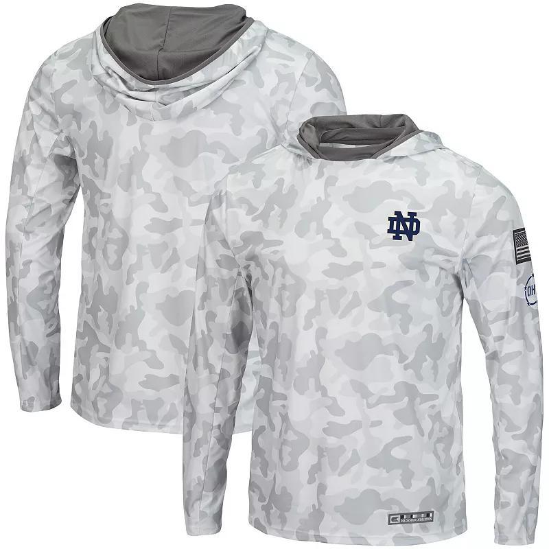 Mens Colosseum Arctic Camo Notre Dame Fighting Irish OHT Military Appreciation Long Sleeve Hoodie Top Product Image