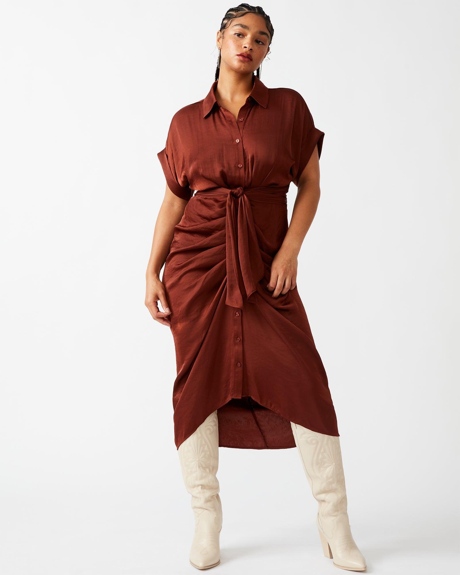 TORI DRESS BROWN Female product image