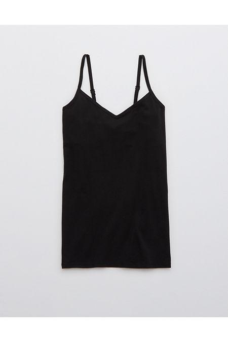 Aerie V-Neck Tank Top Women's True Black L Product Image