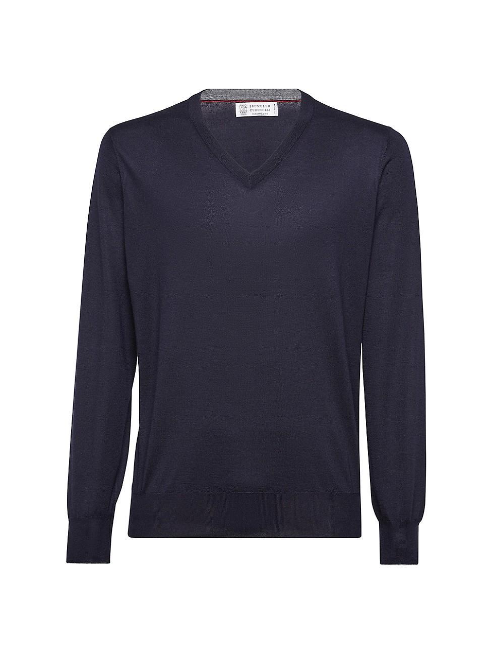 Mens Cashmere and Silk Lightweight Sweater Product Image