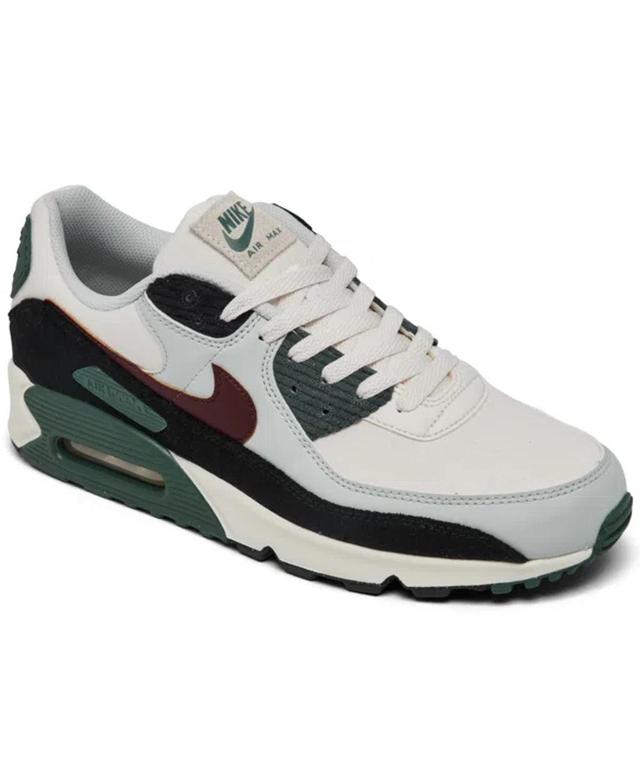 NIKE Men's Air Max 90 Prm Notebook Scribbles Casual Sneakers From Finish Line In Phantom/burgundy Crush/vintage Green Product Image