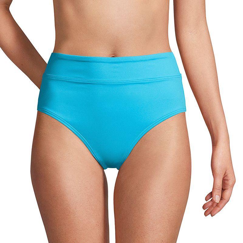 Womens Lands End UPF 50 Swim Briefs Blue Product Image