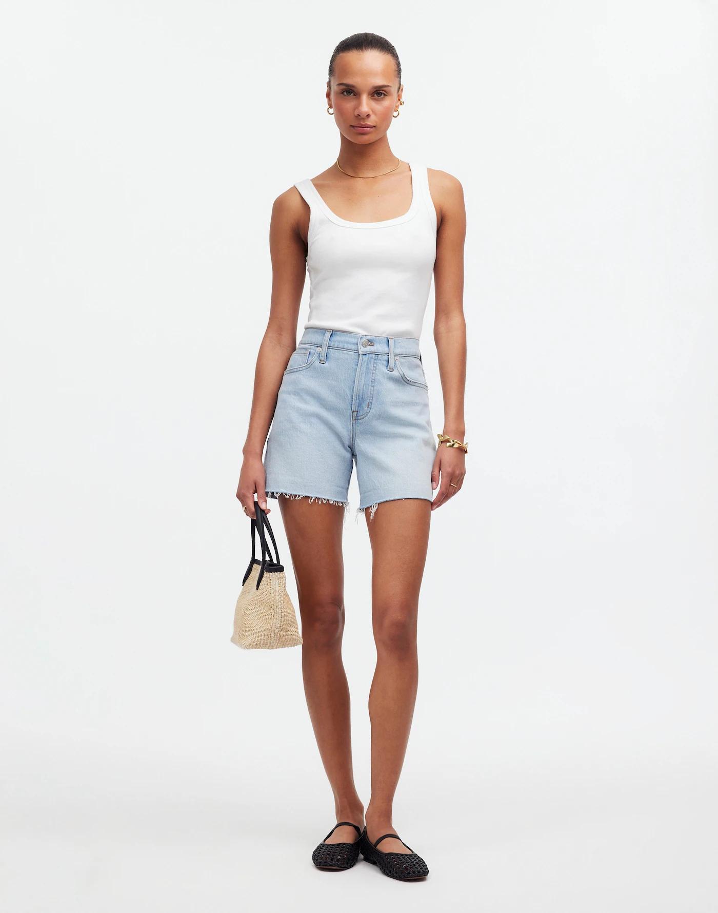 The Perfect Vintage Jean Short in Fitzgerald Wash: Raw-Hem Edition Product Image