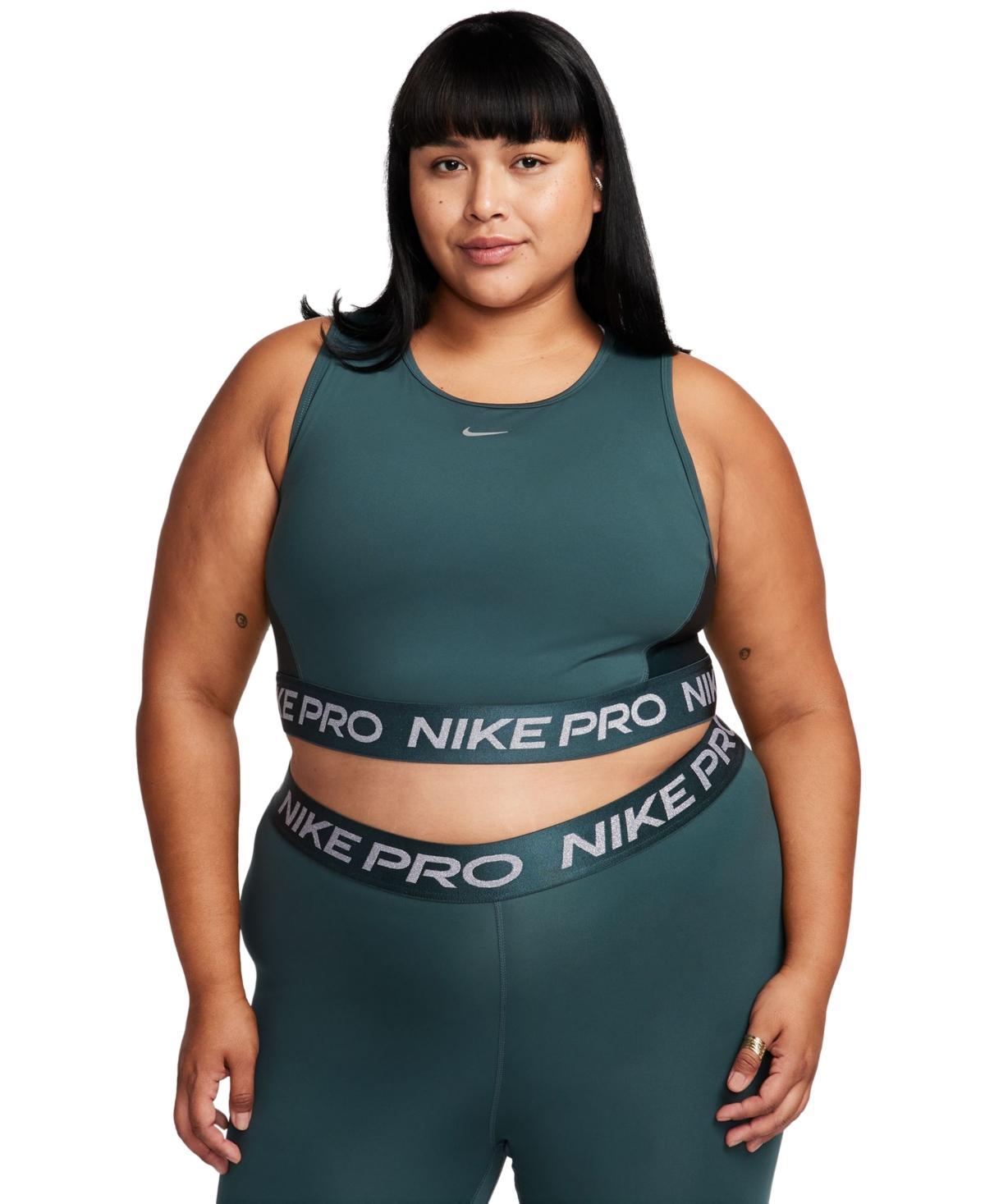 Nike Plus Size Dri-fit Cropped Tank Top - Black Product Image