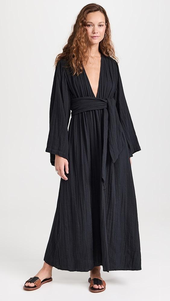 MARA HOFFMAN Blair Long Sleeve Deep-V Maxi Dress | Shopbop Product Image