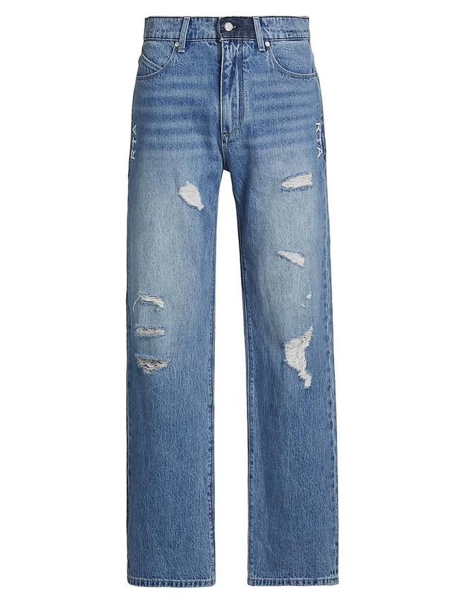 Mens Jonas Distressed Straight-Leg Jeans Product Image