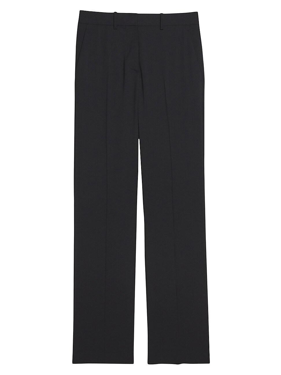 Womens Wool Straight-Leg Pants Product Image