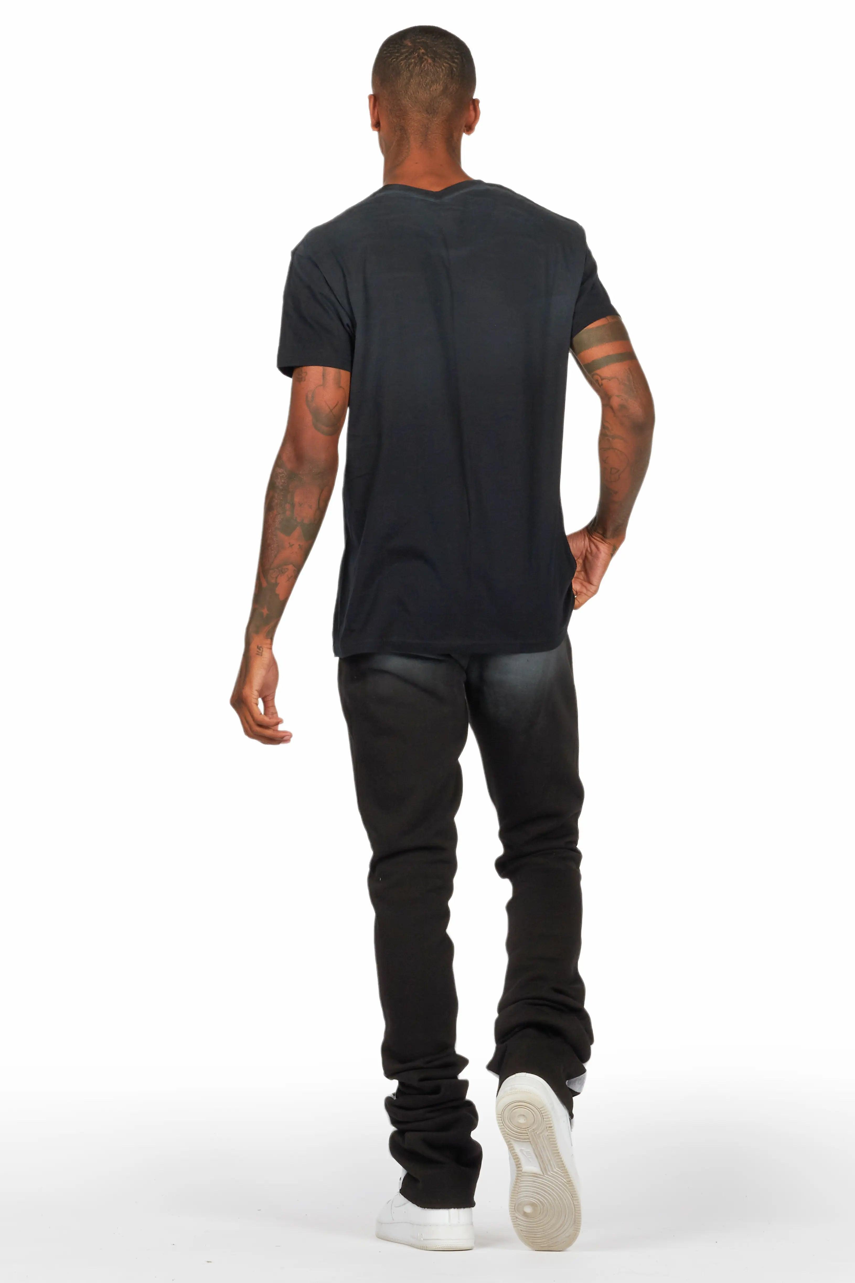 Lemar Black T-Shirt/Super Stacked Flare Track Set Male Product Image