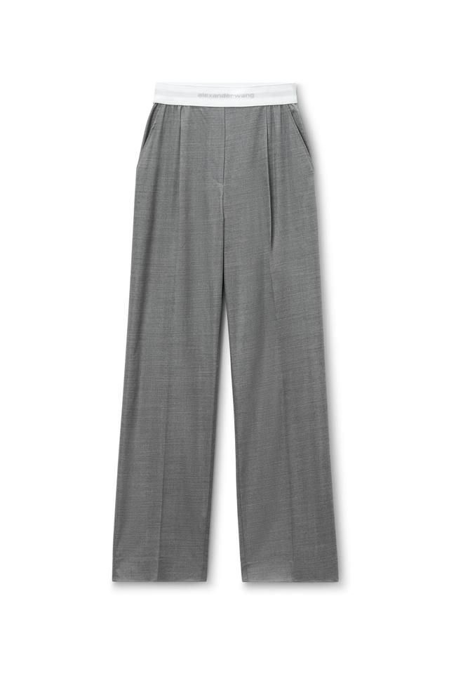 High-waist Pleated Pant With Logo Elastic Product Image