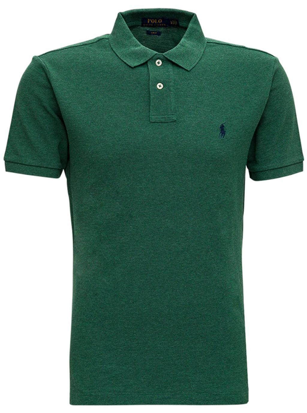 Logo Embroidered Polo Shirt In Green Product Image