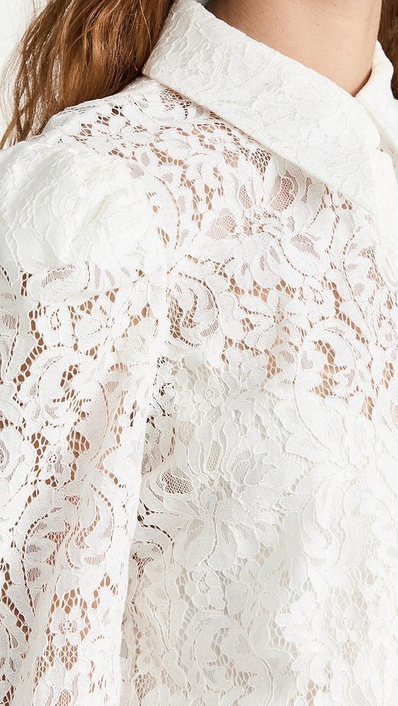 L'AGENCE Jenica Lace Blouse | Shopbop Product Image