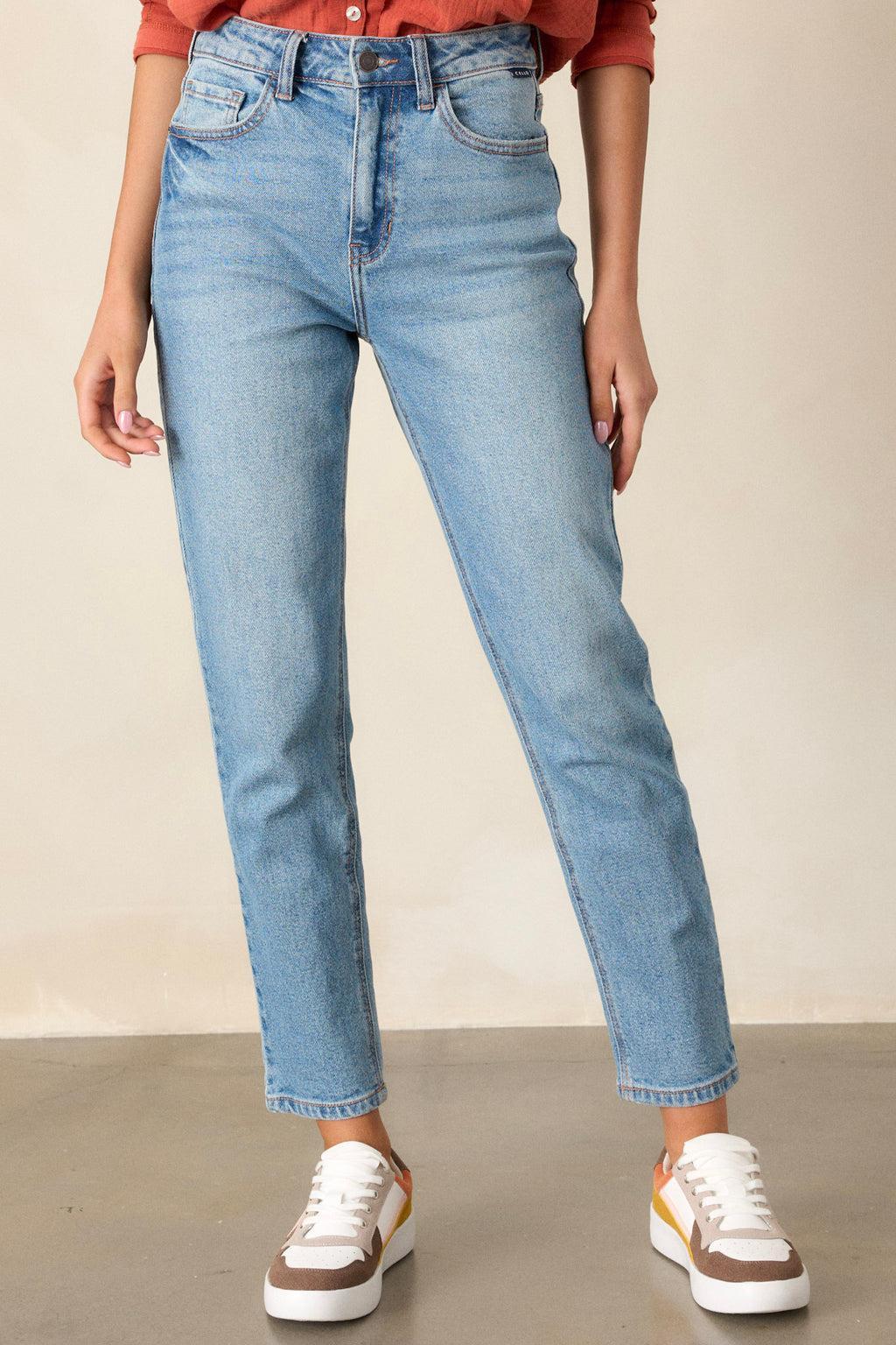 Staple Moment Medium Wash Straight Leg Jeans Product Image