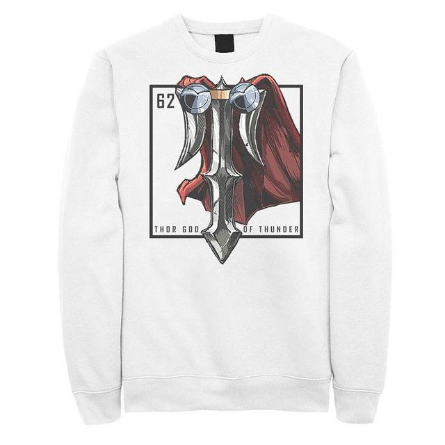 Mens Marvel Avengers Thor God Of Thunder Element Sweatshirt White Product Image