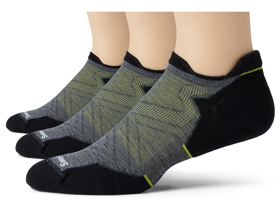 Smartwool Run Targeted Cushion Low Ankle Socks 3-Pack (Medium Gray) Men's Crew Cut Socks Shoes Product Image