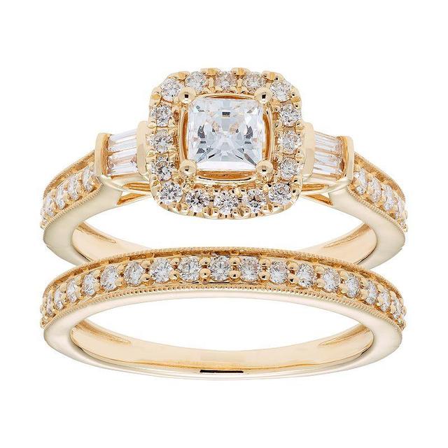 The Regal Collection 14k Gold 1 Carat T.W IGL Certified Diamond Engagement Ring Set, Womens White Product Image