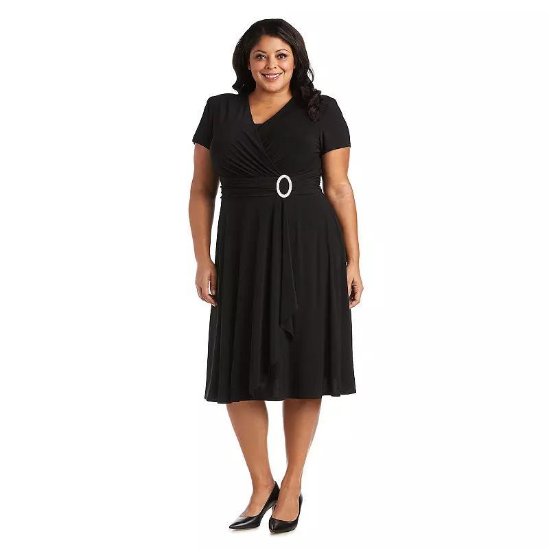 R & M Richards Plus Size Cascade Dress Product Image