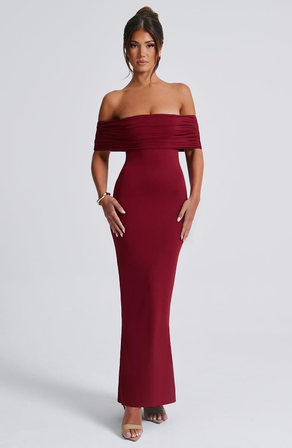 Belinda Maxi Dress - Burgundy Product Image