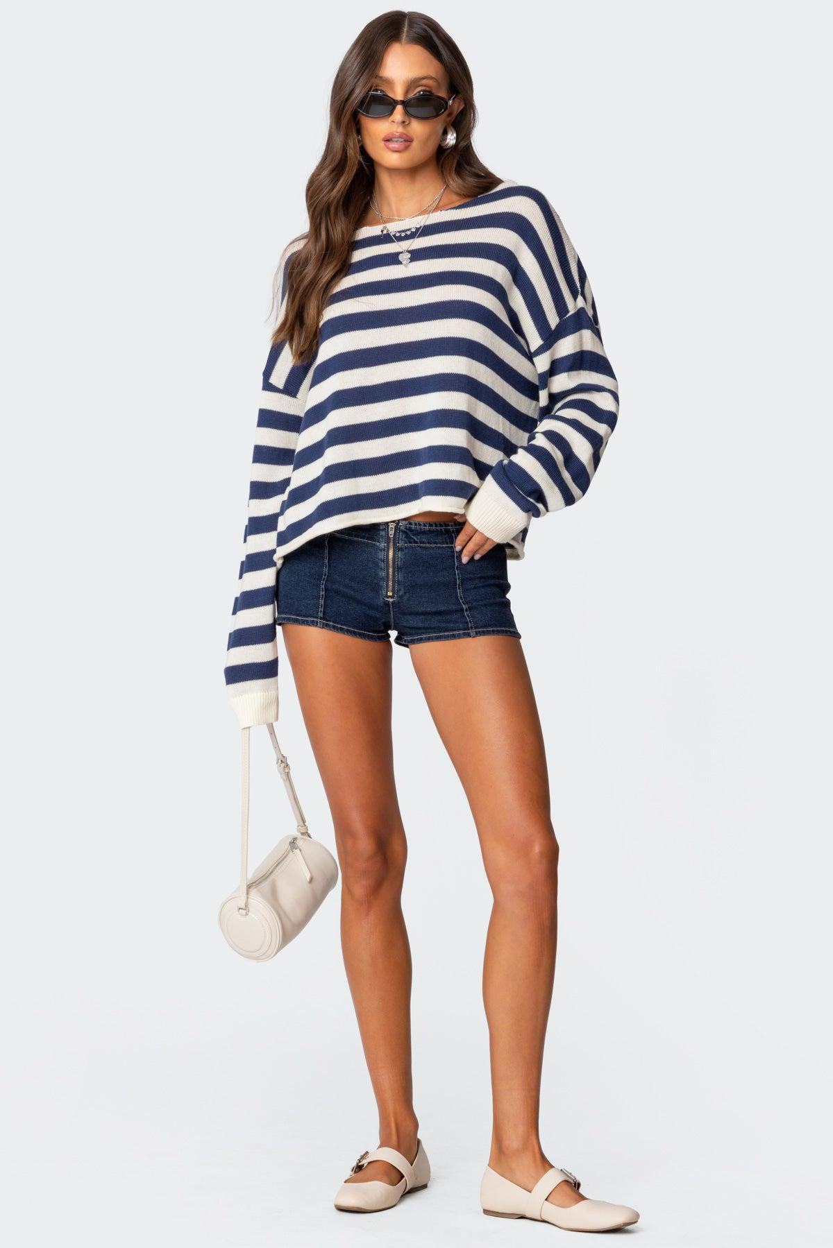 Anney Oversized Striped Sweater Product Image