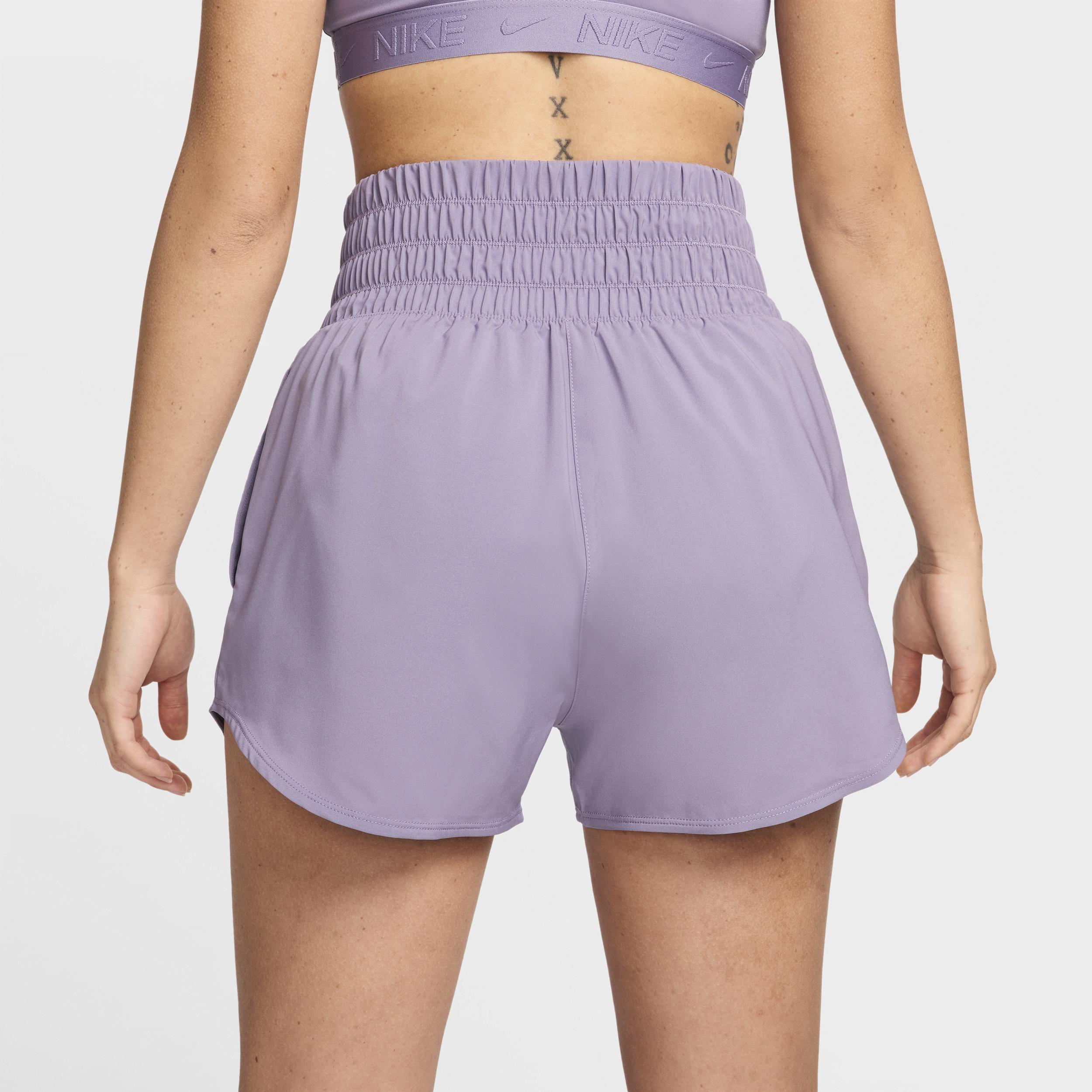 Nike Womens One Dri-FIT Ultra High-Waisted 3 Brief-Lined Shorts Product Image