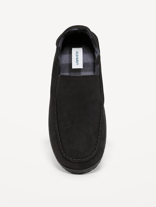 Faux-Suede Moccasin Slippers Product Image