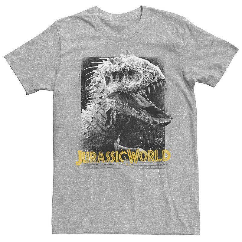 Mens Jurassic World Indominus Rex Profile View Tee Grey Heather Product Image