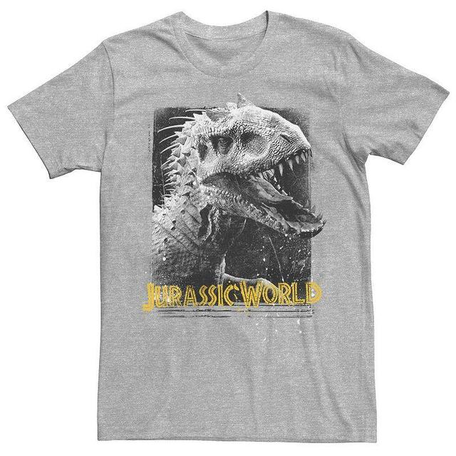 Mens Jurassic World Indominus Rex Profile View Tee Athletic Grey Product Image