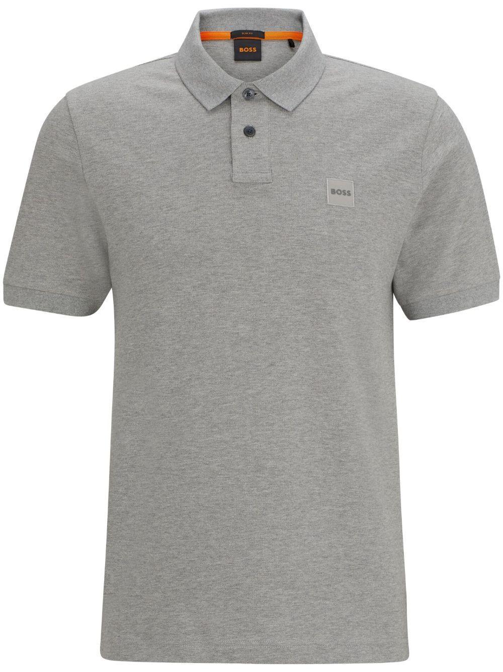 Logo-appliqué Polo Shirt In Grey Product Image