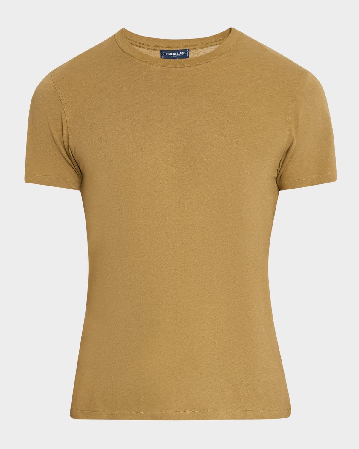 Men's Lucio Cotton and Linen Crewneck T-Shirt Product Image