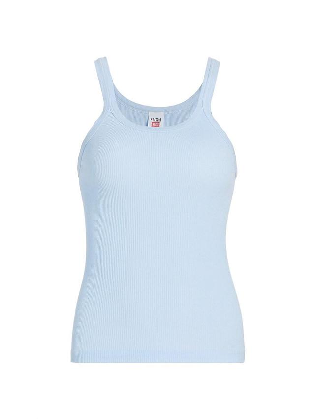 Re/Done Ribbed Cotton Tank Top Product Image