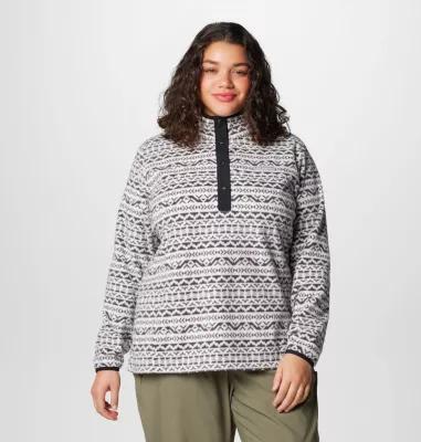 Columbia Women's Benton Springs Printed Half Snap Fleece Pullover - Plus Size- Product Image