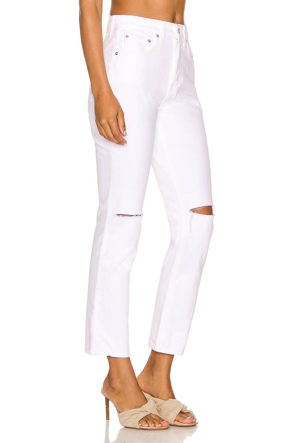 GRLFRND Karolina High Rise Straight in White Product Image