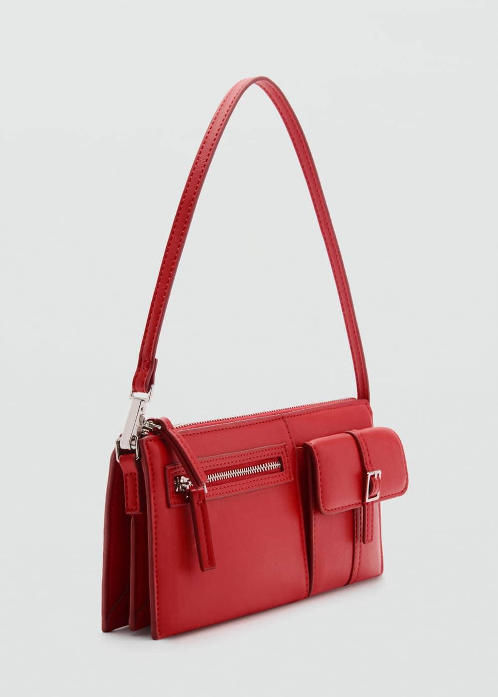 Mango Womens Pockets Detail Shoulder Bag Product Image